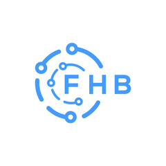 FHB letter logo design on white background. FHB  creative initials letter logo concept. FHB letter design.
