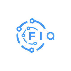 FIQ letter logo design on white background. FIQ creative  initials letter logo concept. FIQ letter design.