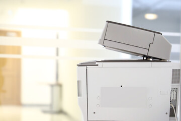 Copier printer, Close up the photocopier or photocopy machine office equipment workplace for...