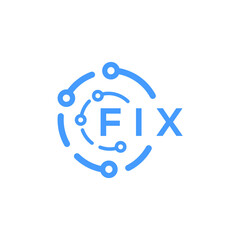 FIX letter logo design on white background. FIX creative  initials letter logo concept. FIX letter design.