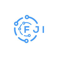 FJI letter logo design on white background. FJI creative  initials letter logo concept. FJI letter design.