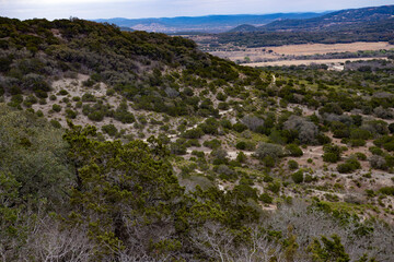 Fototapeta na wymiar View on top of the hill at Hill Country State Park