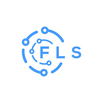 FLS technology letter logo design on white  background. FLS creative initials technology letter logo concept. FLS technology letter design.