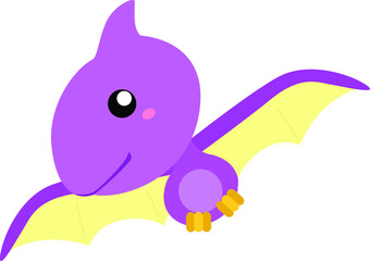A cute flying dinosaur