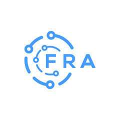 FRA technology letter logo design on white  background. FRA creative initials technology letter logo concept. FRA technology letter design.
