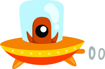 Alien on a spaceship