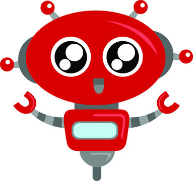 Happy robot vector clipart perfect for birthdays