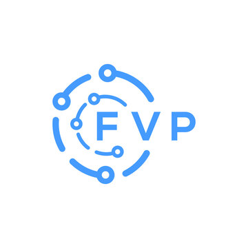 FVP technology letter logo design on white   background. FVP creative initials technology letter logo concept. FVP technology letter design.

