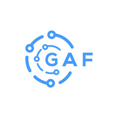 GAF technology letter logo design on white  background. GAF creative initials technology letter logo concept. GAF technology letter design.
