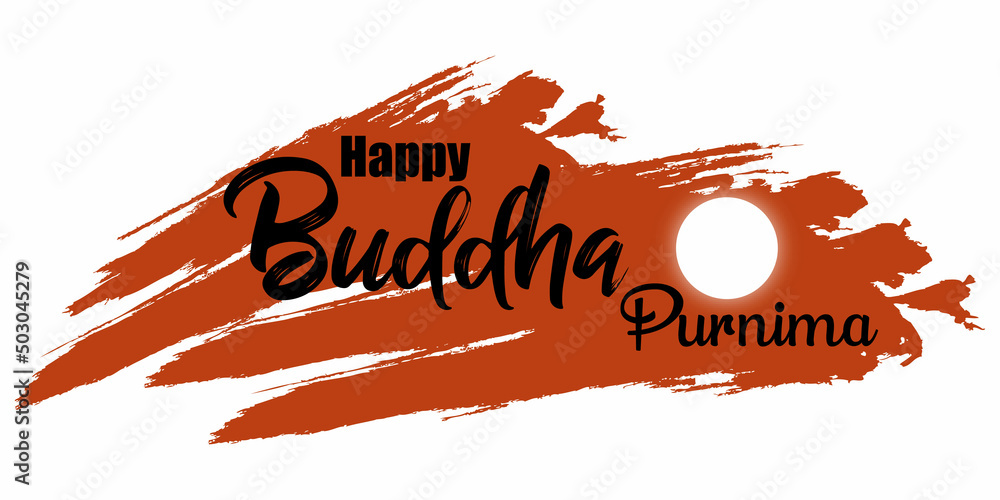 Wall mural illustration of buddha purnima background