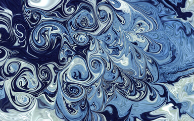 blue alternating blue spiral stripes background ,Abstract background