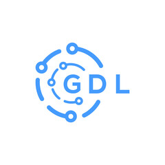 GDL technology letter logo design on white  background. GDL creative initials technology letter logo concept. GDL technology letter design.