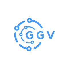 GGV technology letter logo design on white  background. GGV creative initials technology letter logo concept. GGV technology letter design.