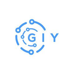 GIY technology letter logo design on white  background. GIY creative initials technology letter logo concept. GIY technology letter design.