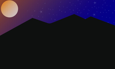 Obraz premium background design mountain silhouette fit for background, postcard, etc.