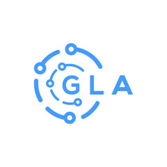 GLA technology letter logo design on white  background. GLA creative initials technology letter logo concept. GLA technology letter design.