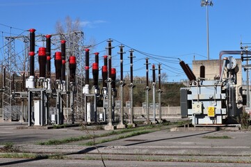 Benevento – Sottostazione elettrica presso la stazione ferroviaria - obrazy, fototapety, plakaty