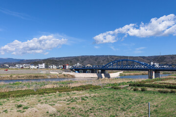 狩野川と千歳橋（静岡県伊豆の国市）