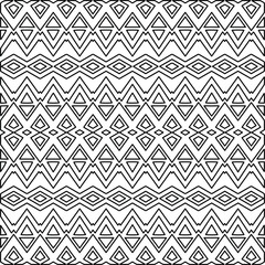 Stylish texture with figures from lines.
Abstract geometric black and white pattern for web page, textures, card, poster, fabric, textile. Monochrome graphic repeating design. 