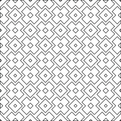 Stylish texture with figures from lines.
Abstract geometric black and white pattern for web page, textures, card, poster, fabric, textile. Monochrome graphic repeating design. 