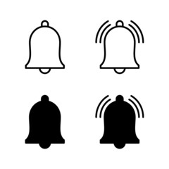 Bell Icons vector. Notification sign and symbol for web site design