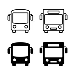 Bus icons vector. bus sign and symbol