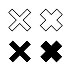 Fototapeta na wymiar Close icons vector. Delete sign and symbol. cross sign