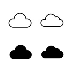 Cloud icons vector. cloud sign and symbol