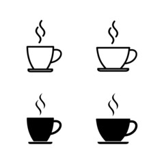 coffee cup icons vector. cup a coffee sign and symbol