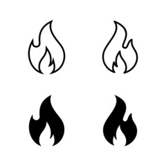 Fire icons vector. fire sign and symbol