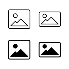 Picture icons vector. photo gallery sign and symbol. image icon