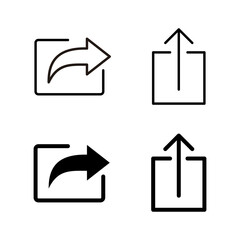 Share icons vector. Sharing sign and symbol