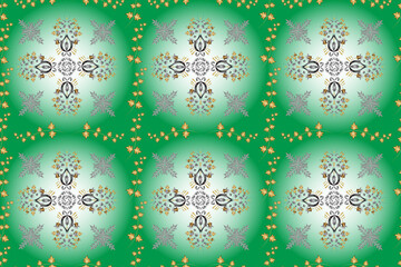 Seamless pattern with interesting doodles on colorfil background.