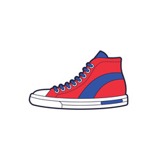 Modern casual red sporty sneakers icon