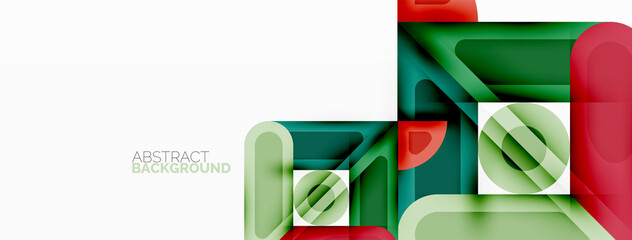 Square and circle minimal abstract background. Vector illustration for wallpaper banner background
