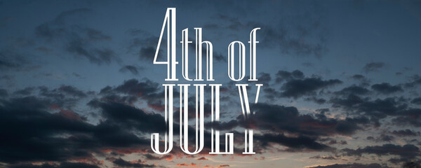 4th of july. American independence day high resolution banner