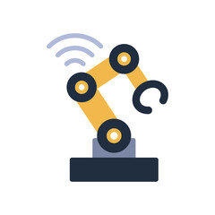 Mechanical arm robot, icon, Vector, Illustration.