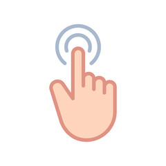 Finger touch, icon, Vector, Illustration.