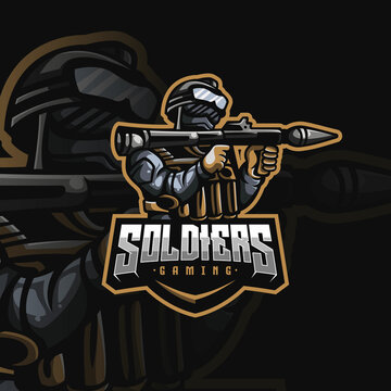 Soldier Mascot Esport Logo Design Inspiration For Gaming Club