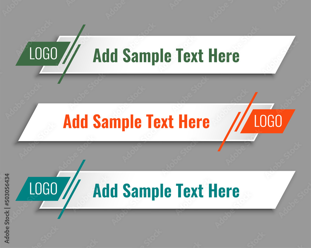 Canvas Prints stylish lower third modern template design