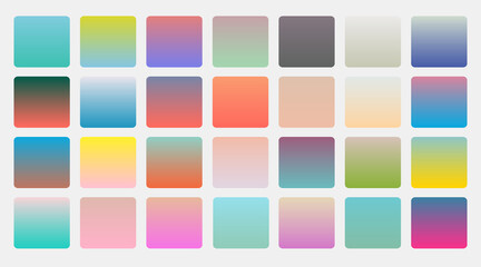 colorful gradients in different color themes and shades big set