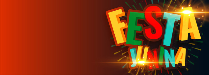 3d style festa junina banner design