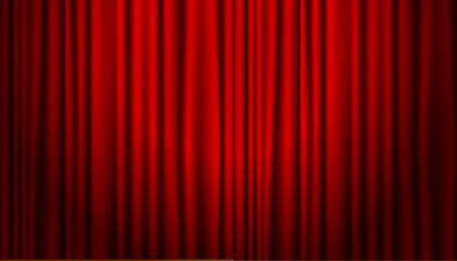 theater cinema curtains with focus light