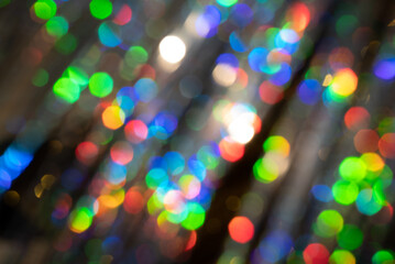 Multicolored rainbow large bokeh effect background