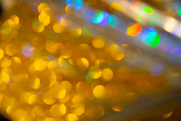 Multicolored rainbow large bokeh effect background