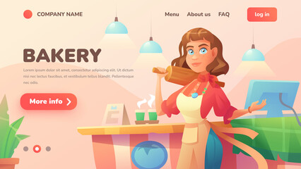 Illustration on the cover of the confectionery website