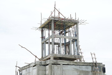 building under construction with cement