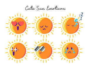 cute style sun illustration 