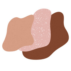 Abstract Organic Shape With Grainy Texture