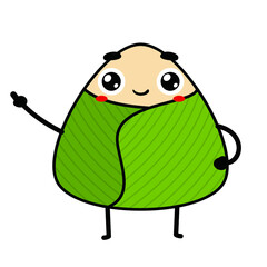 Chinese traditional festival Dragon Boat Festival Dragon Zongzi hand -drawn illustration